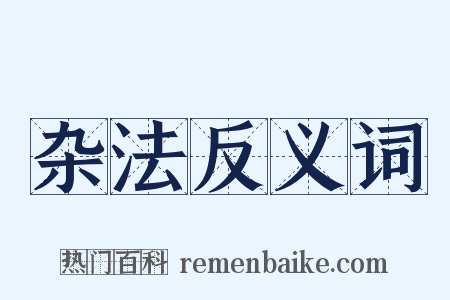 杂法反义词是什么意思的图片